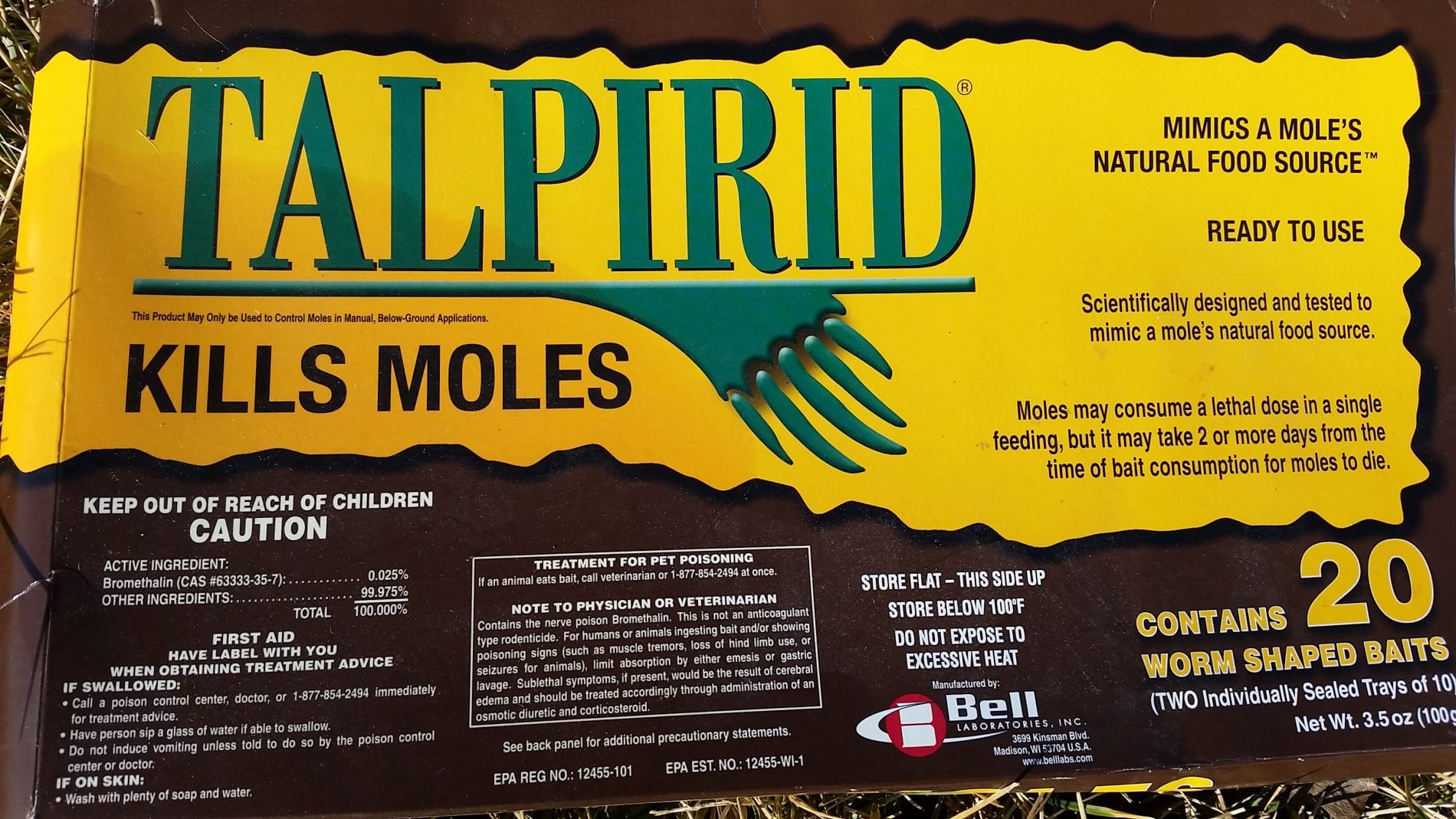 Bait those pesky moles with Talpirid. Good advice from Turf Solutions 12024 S Easley Rd Lees Summit MO 64086